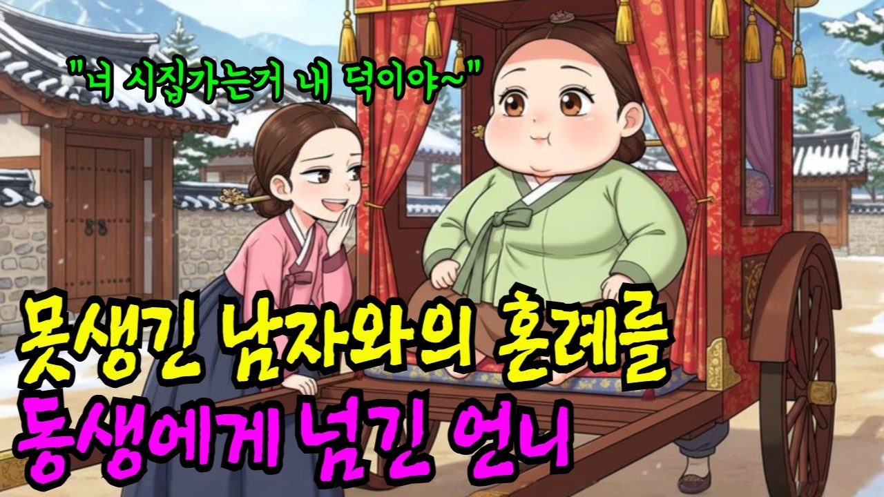 혼례 전날 밤, 못생긴 남자와의 혼례를 둥뚱한 동생에게 떠넘긴 언니 I야담I옛날이야기I오디오북I전설I민담I사연I