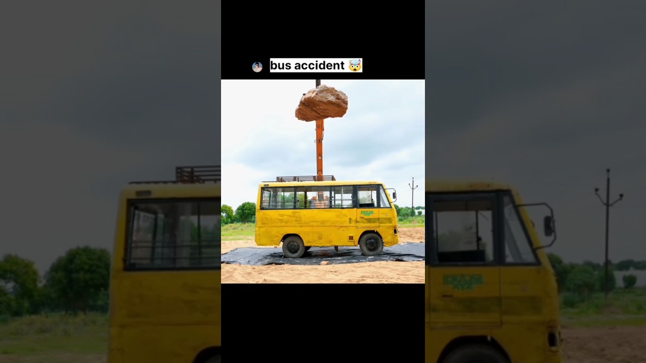school bus accident #viralshort #sad #video #jcb #cren #xcavator #automobile #love #song #13million