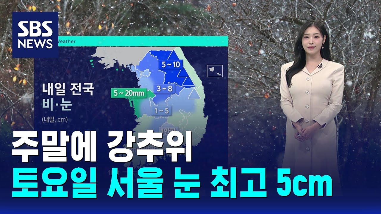 [날씨] 주말에 강추위&hellip;토요일 서울 눈 최고 5cm / SBS