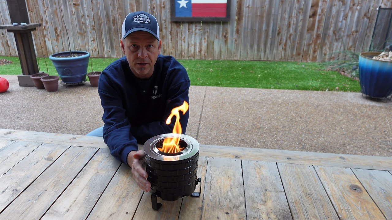 Saffire Grills mini tabletop fire pit.