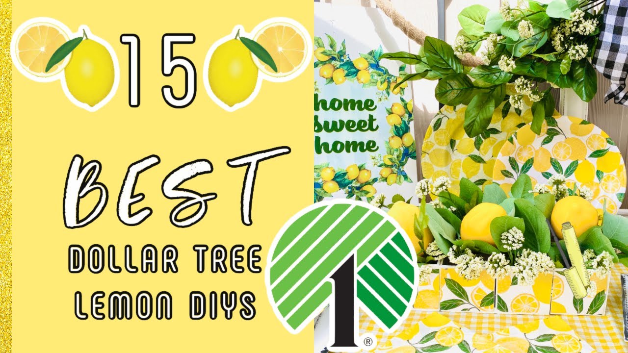 🍋15 BEST DIY Dollar Tree LEMON SUMMER DECOR CRAFTS~🍋 Olivia's Romantic Home DIY