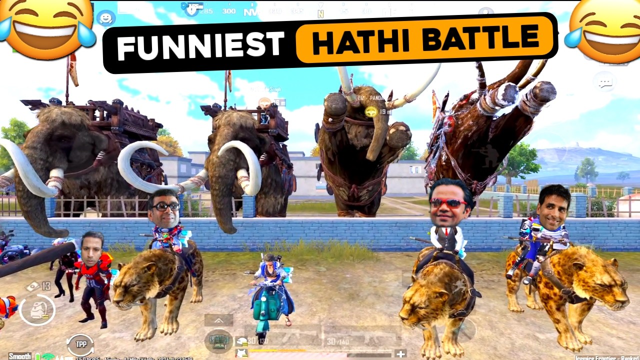 WE ORAGNISED FUNNIEST HATHI BATTLE  IN BGMI | BEST COMEDY BGMI GAMEPLAY