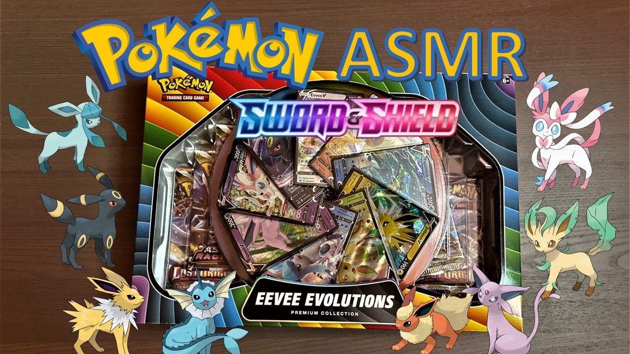 ASMR Opening Pokémon Card Packs | EEVEE EVOLUTIONS PREMIUM COLLECTION! (No Talking)
