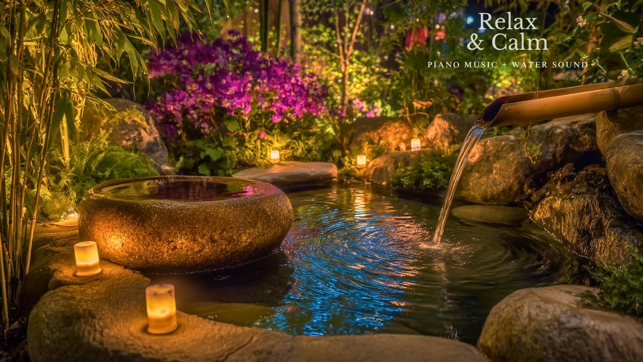 Beautiful Relaxing Music 🌿 Stress Relief, Water Sound and Sleep Music, Spa & Yoga, Meditation Music