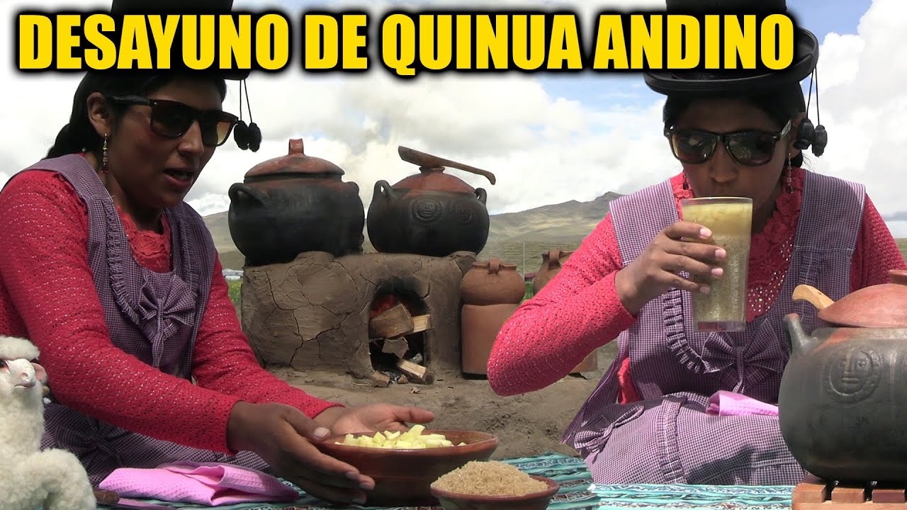 DESAYUNO ANDINO QUINUA CON MANZANA CON SU PAN CON QUESO NATURAL - CHOLITA JULIA