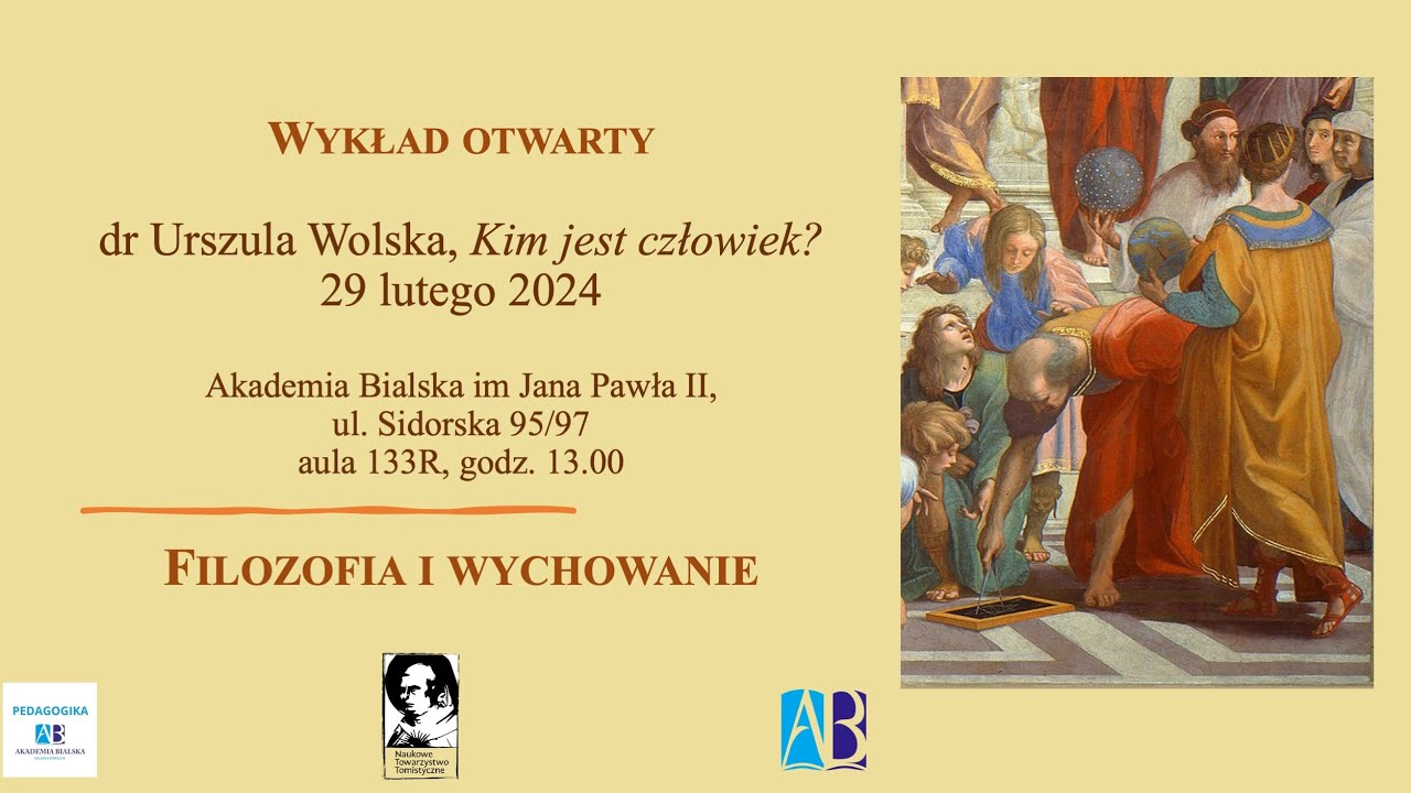 dr Urszula Wolska, Kim jest człowiek?