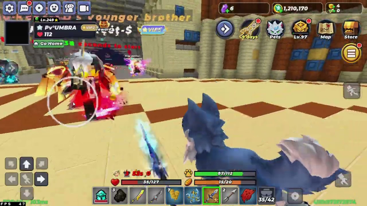 BLOCKMAN GO/SKYBLOCK PVP CLIP