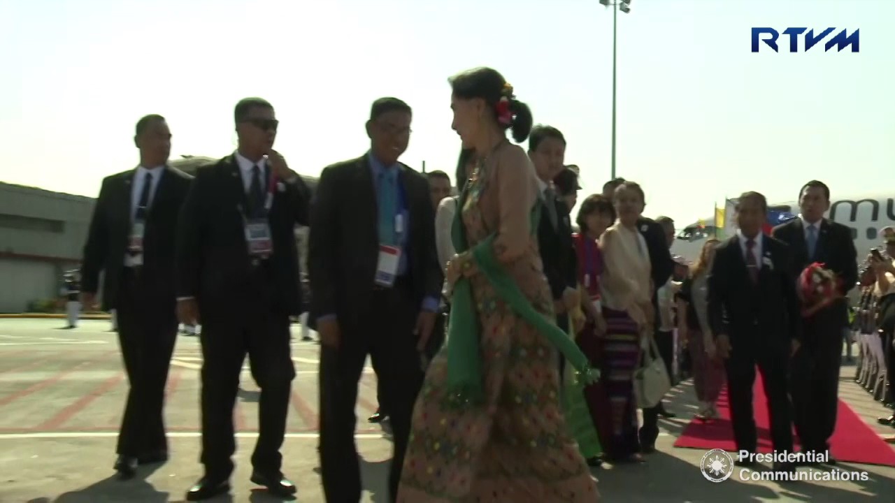 Arrival of Myanmar State Counsellor Aung San Suu Kyi 4/28/2017