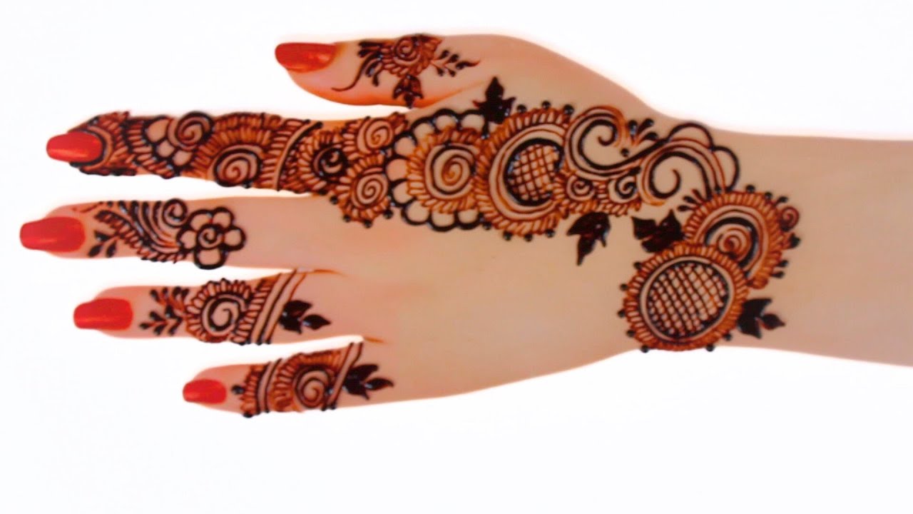 Very Beautiful Quick and Easy Prettiest Henna Design For Back Hand| Beautiful Mehndi Design Tutorial