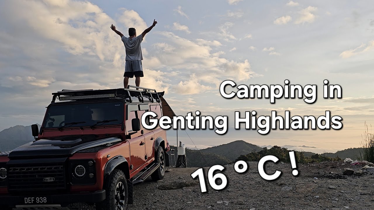 Camping in Genting Highlands in a Land Rover Defender