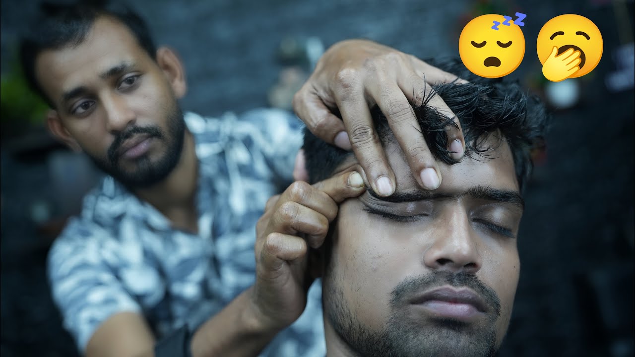 Indian Barber's Pressure Point Head Massage for INSTANT Headache Relief ASMR #asmrtherapy #tapping