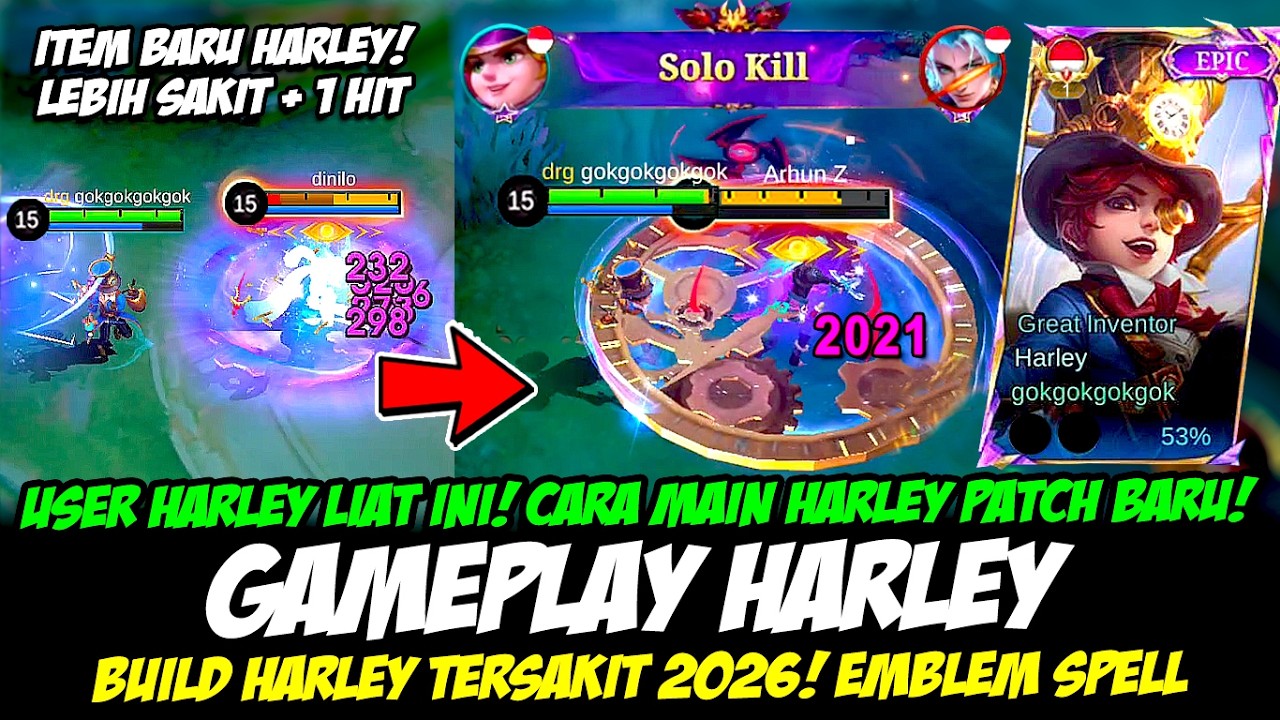 CARA MAIN HARLEY PATCH TERBARU + TIPS HARLEY ULTI SAKIT❗BUILD HARLEY TERSAKIT 2026❗TOP GLOBAL HARLEY