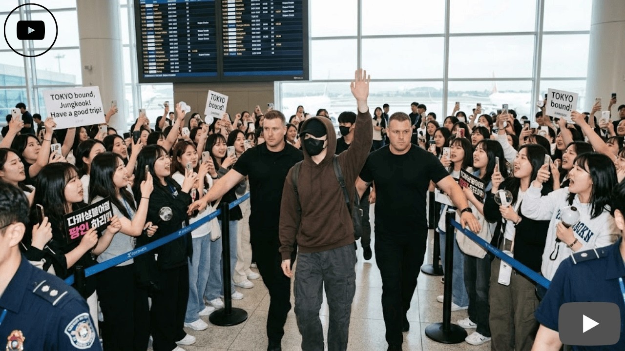 NA ŻYWO! Chaos na lotnisku! Jungkook nie może się ukryć, gdy pojawia się Taehyung
