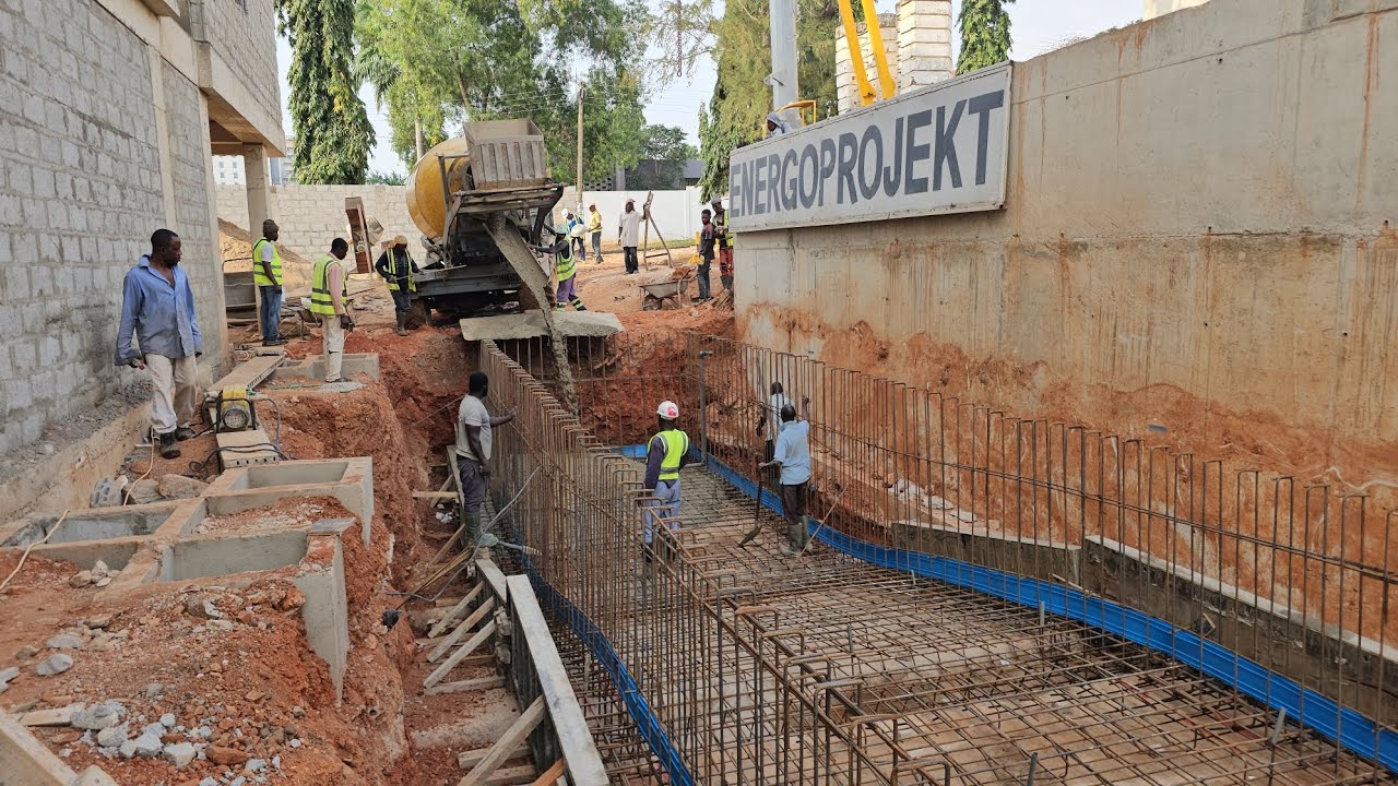 Concreting of the swimming pool slab