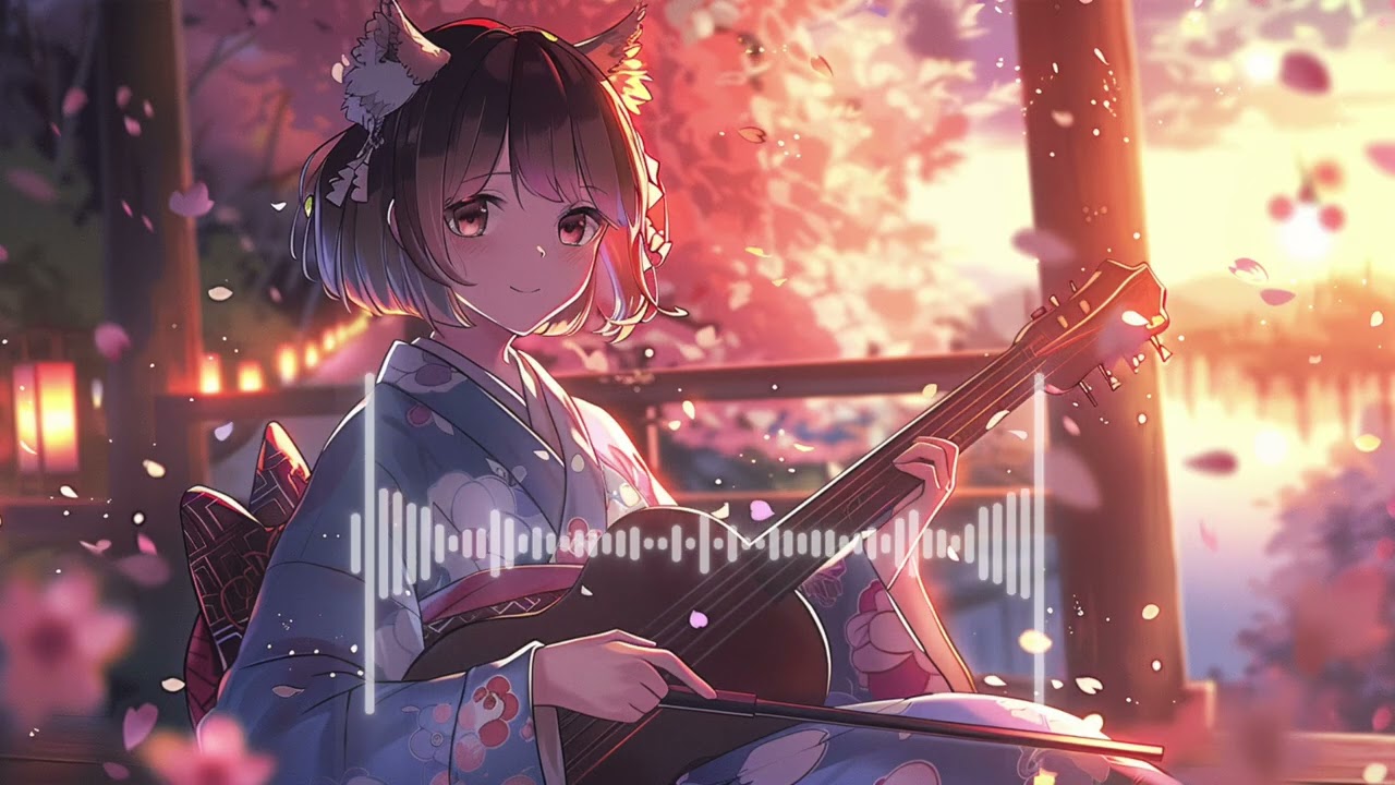 【Japanese Anime LoFI BGM】Kyoto Night Focus – Shamisen & Koto Study Music