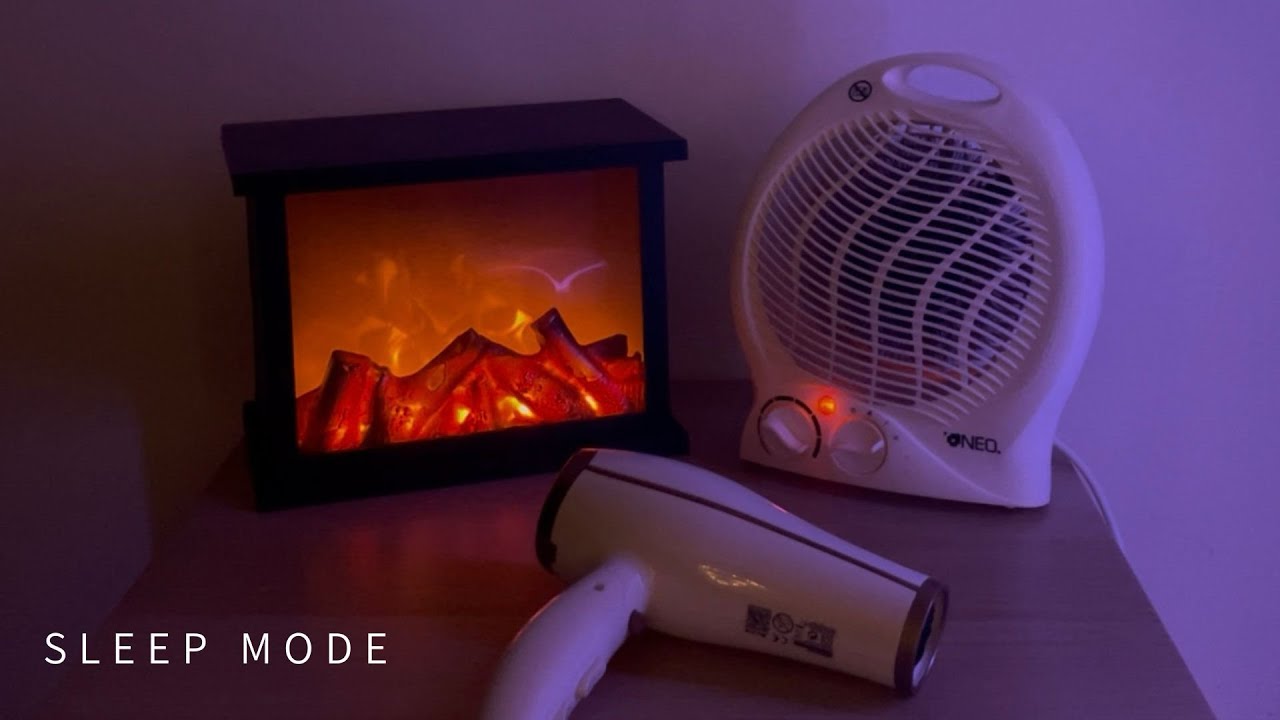 RELAXING BREAK and QUIET SLEEP with this INTENSE COMBO - FIREPLACE, FAN HEATER and HAIR DRYER (ASMR)