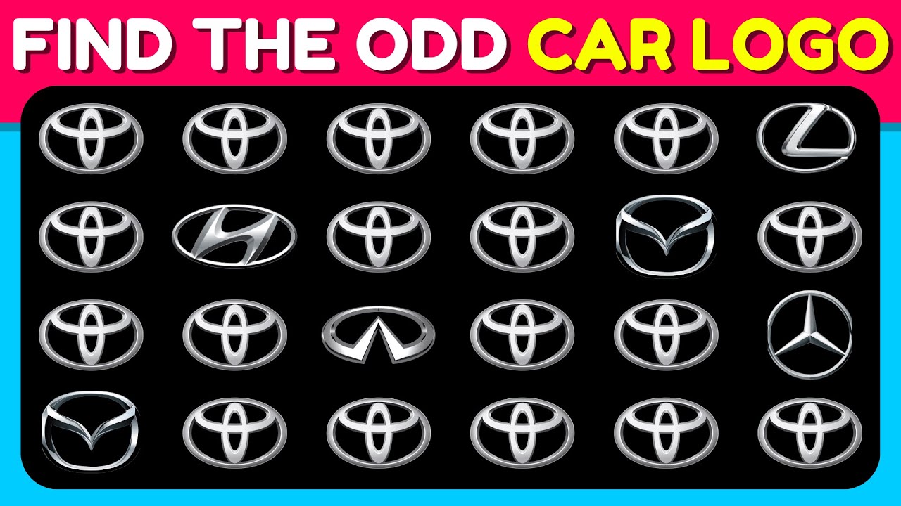 Find The Odd One Out - Car Logos Edition✅🎯I Easy , Medium & Hard Levels