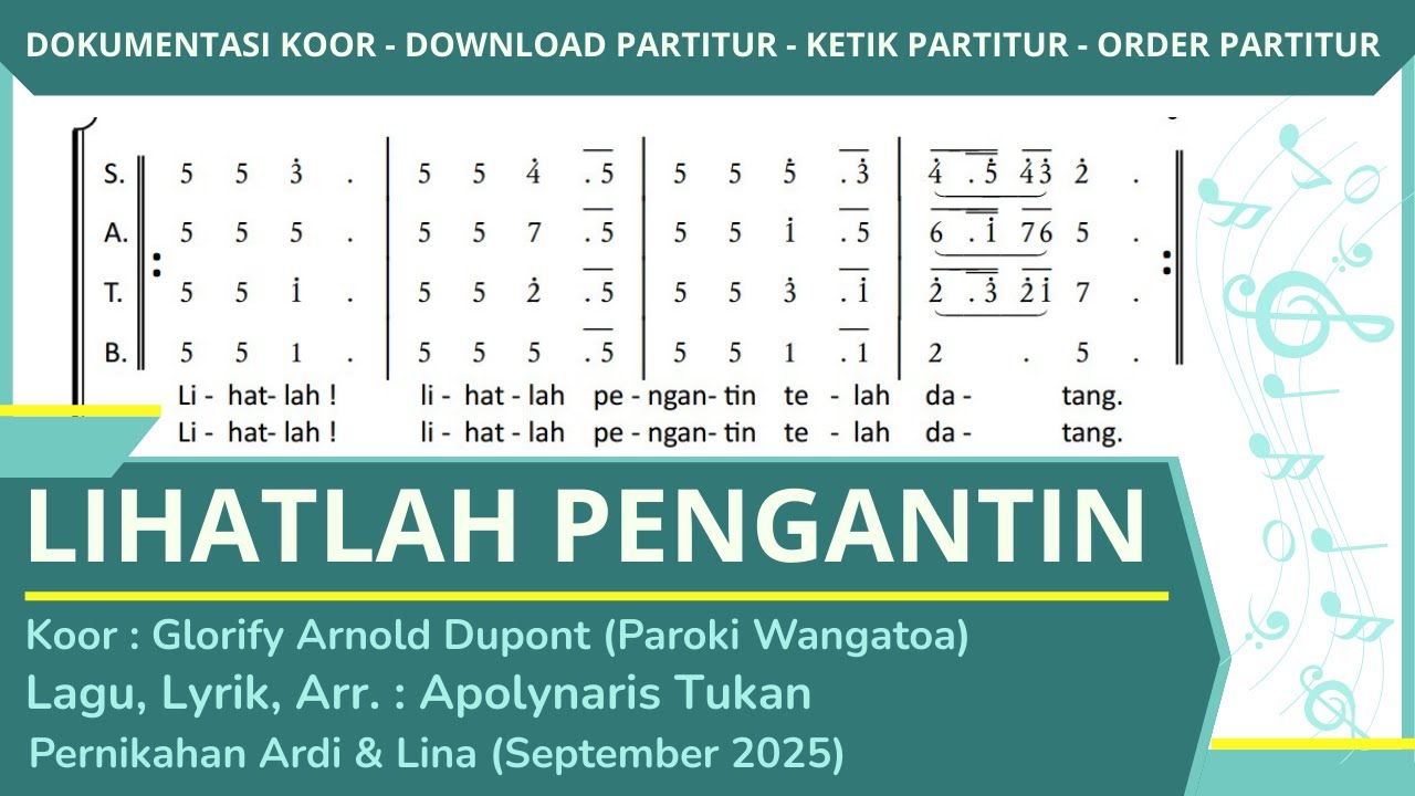 Lihatlah Pengantin Telah Datang || Lagu Pernikahan Katolik || Lagu Misa Sakramen Perkawinan