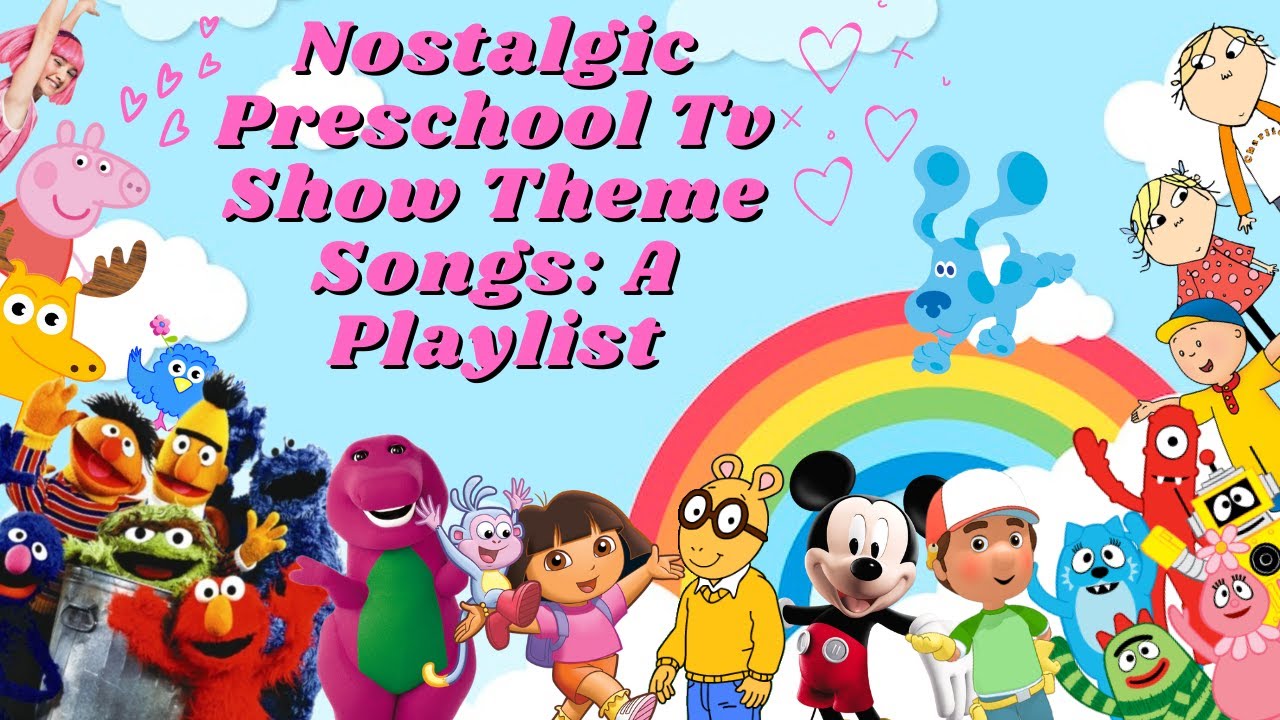 Nostalgic Preschool Tv Show Theme Songs || A Playlist w/ Playground Ambience