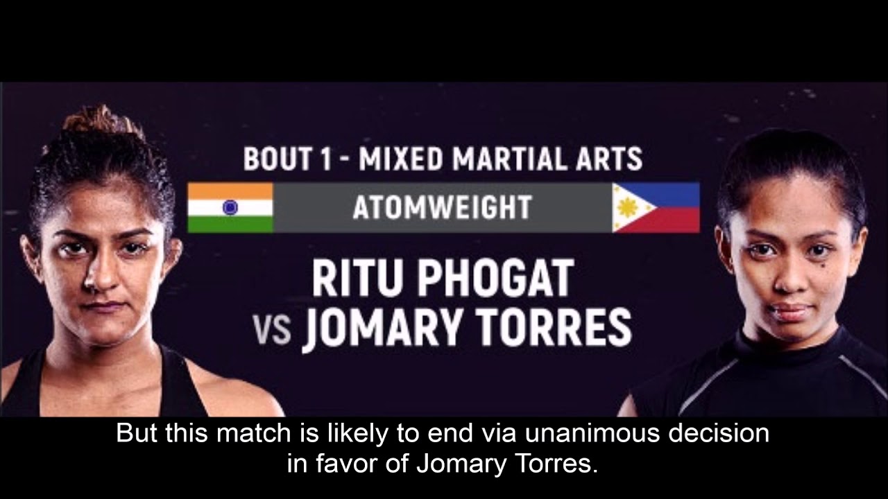 Ritu Phogat vs Jomary Torres prediction | ONE Championship | ONE: Big Bang | Singapore