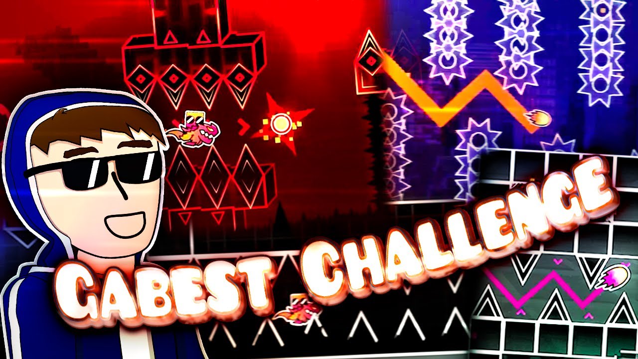 Hauskoja ja vaikeita challengeja!! Gabest Challenge #8 | Geometry Dash Suomi
