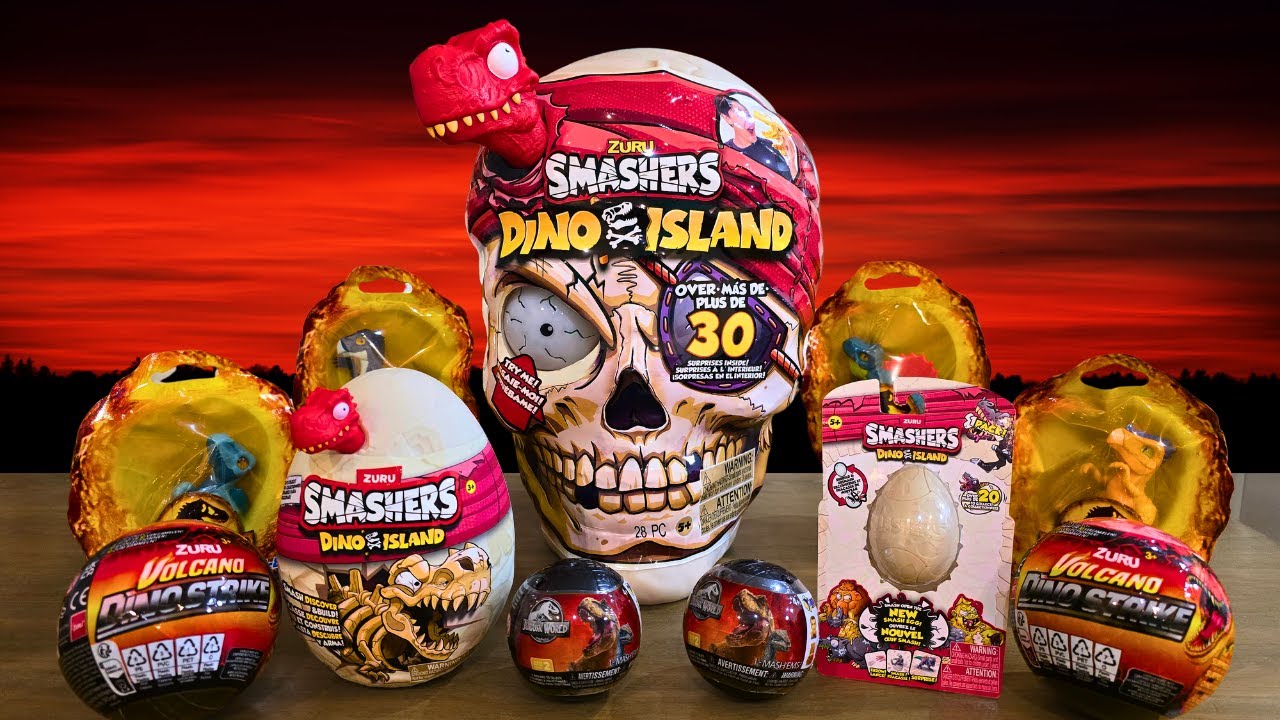 ASMR Unboxing Dino Island Smashers by Zuru | Jurassic Park Dinosaur toys collection | No talking