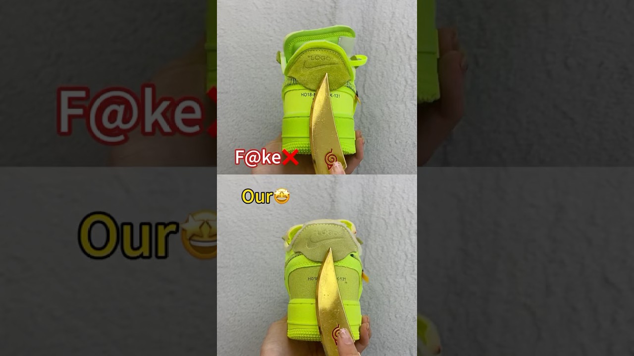 Real Vs Fake Volt Off-White Nike Air Force 1 #shorts #sneakerhead #viral