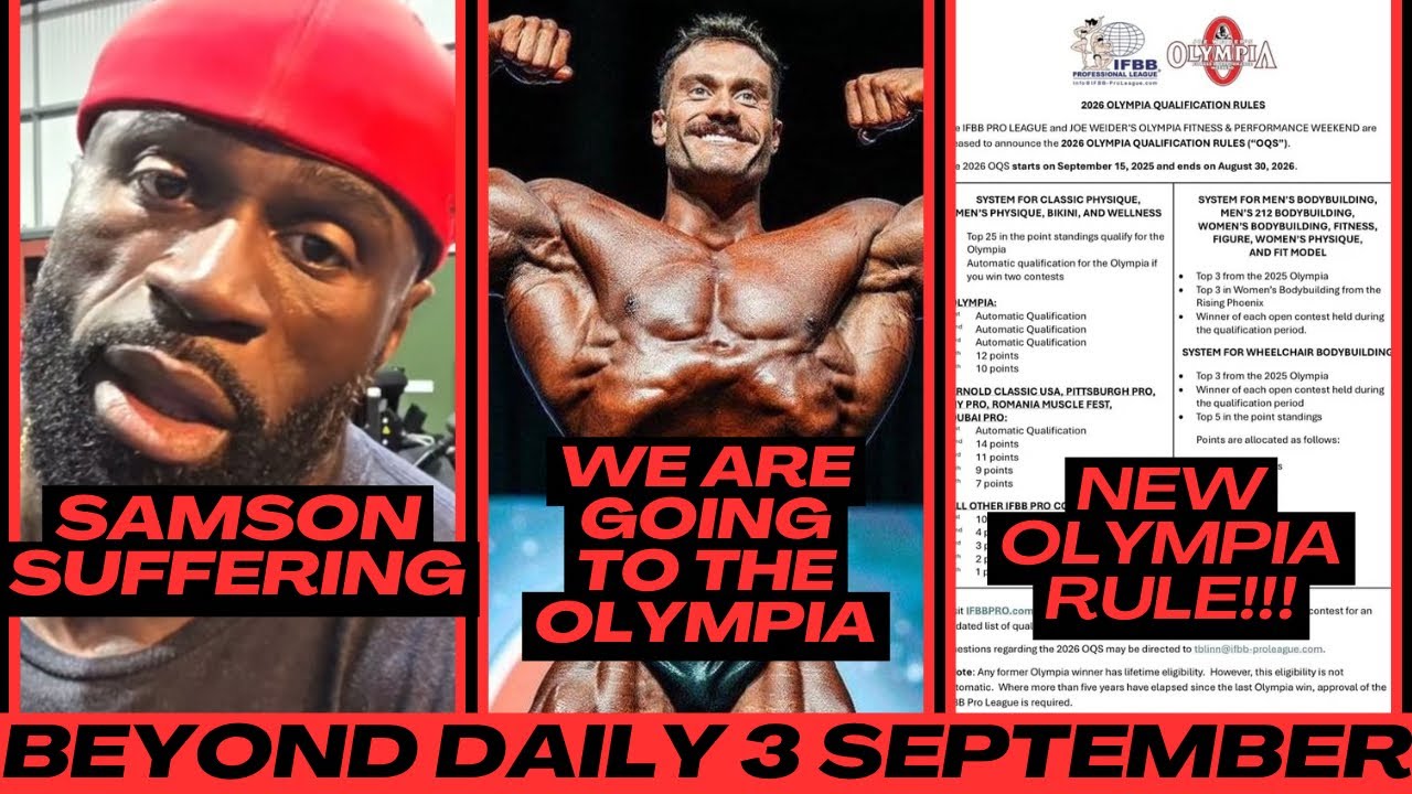 WE ARE GOING TO THE OLYMPIA / NEW OLYMPIA RULE / BEST EVER SAMSON INCOMING
