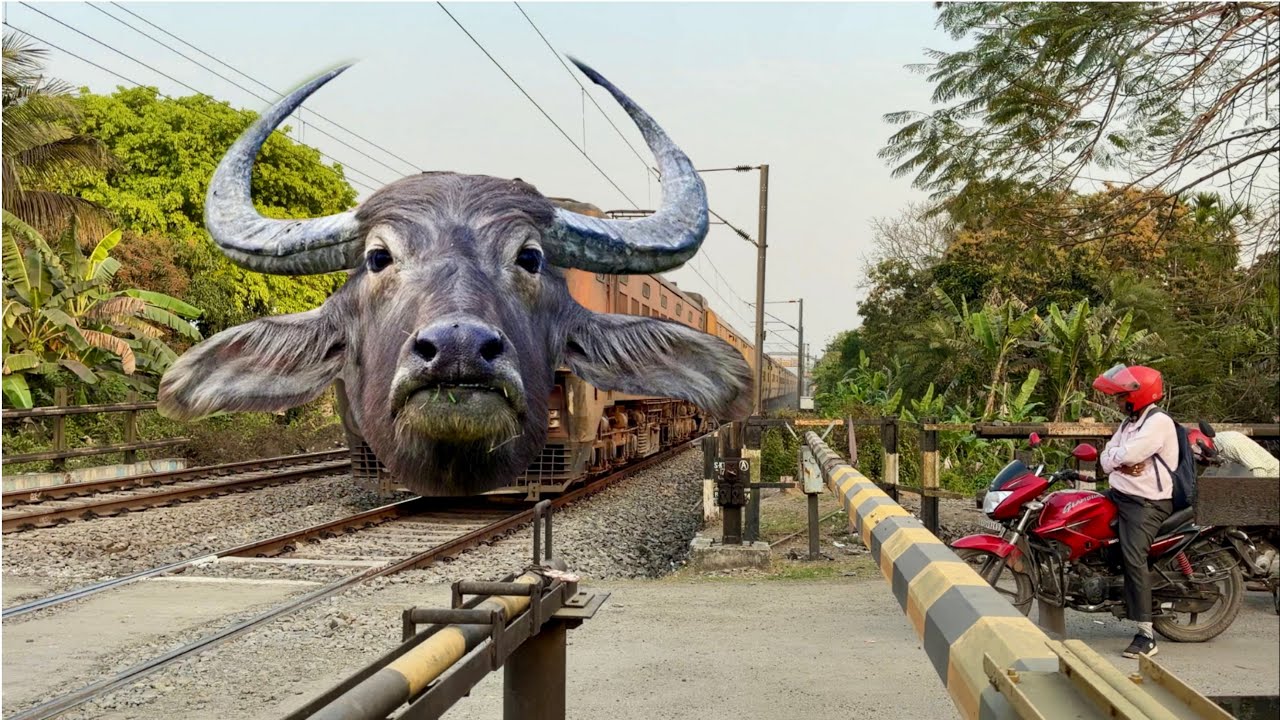 Dangerous Angry Buffalo Headed Teesta Torsa Express Furious Moved Throughout at Railgate