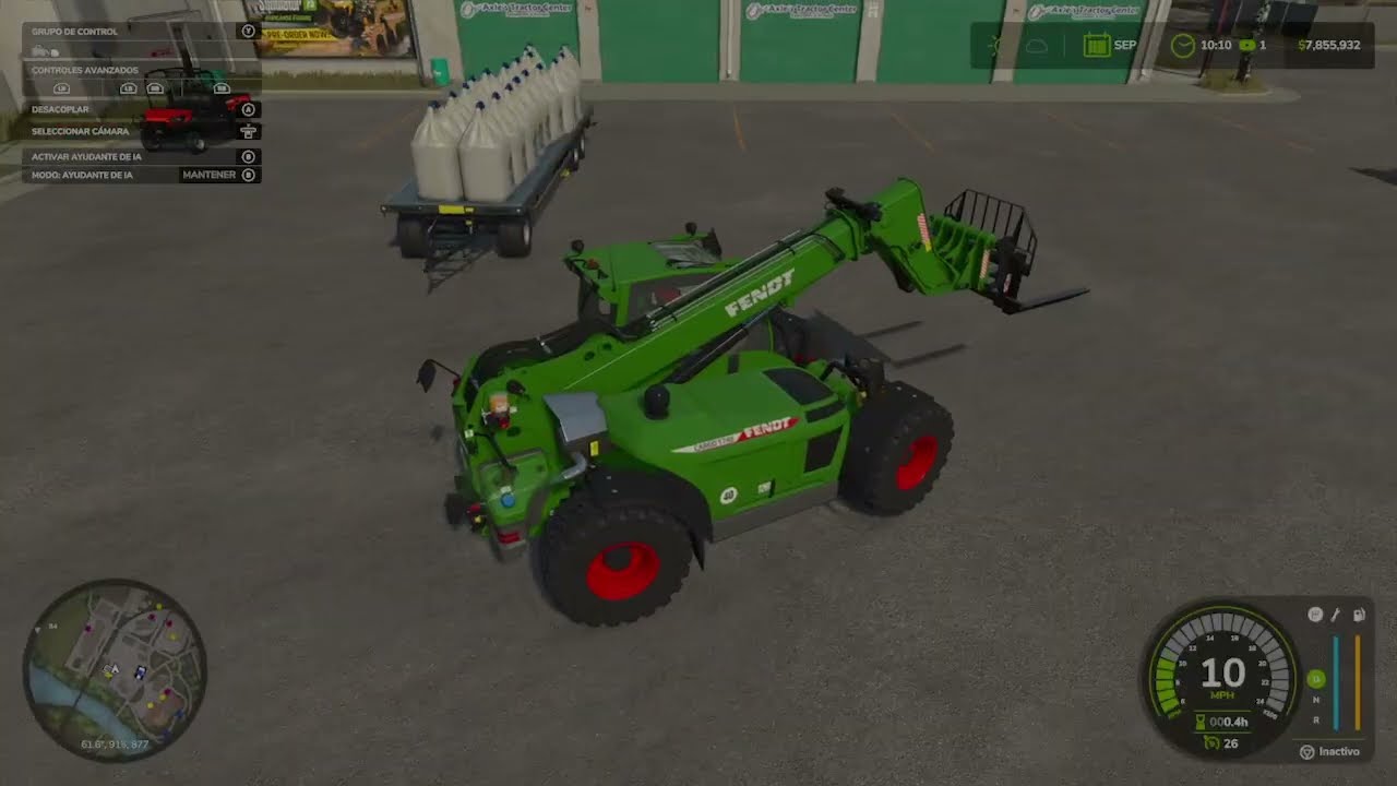Farming Simulator 24 Cargando y amarrando el remolque de comida vacas