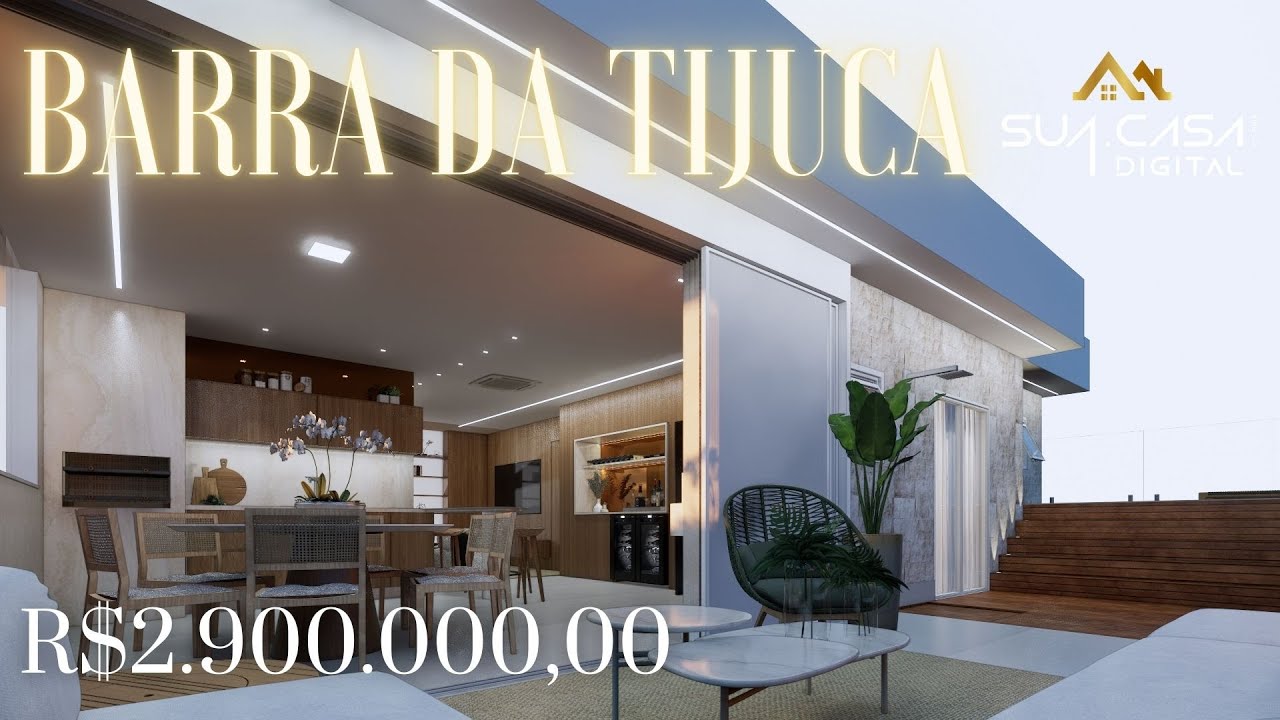 COBERTURA com projeto de arquitetura à venda no JARDIM OCEÂNICO | BARRA DA TIJUCA