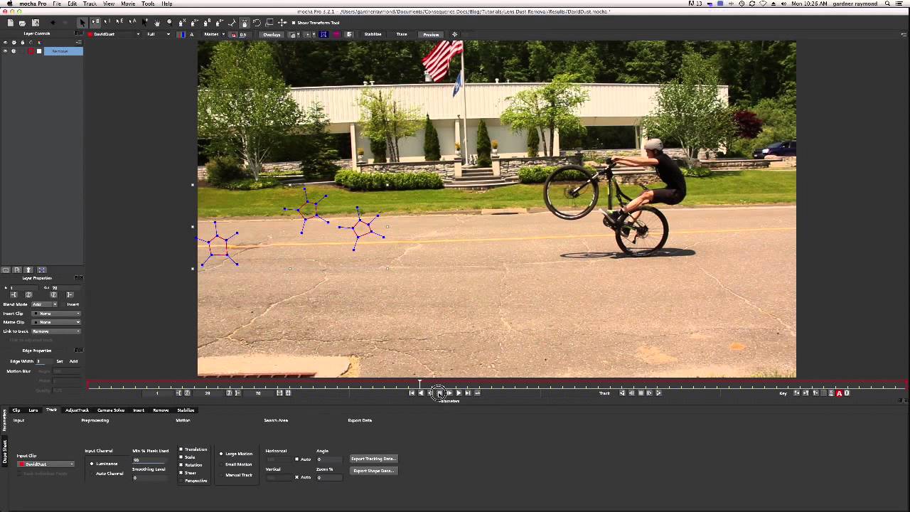 Lens Dust Removal with Mocha Pro