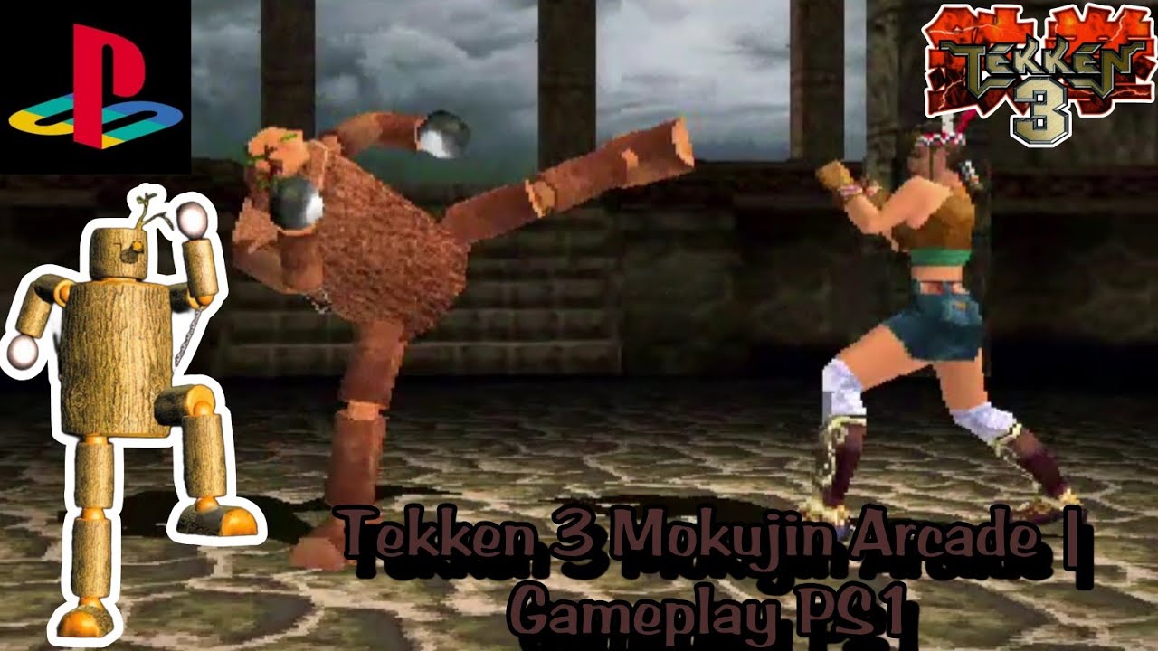 Tekken 3 Mokujin Arcade & Ending Story | Gameplay PS1