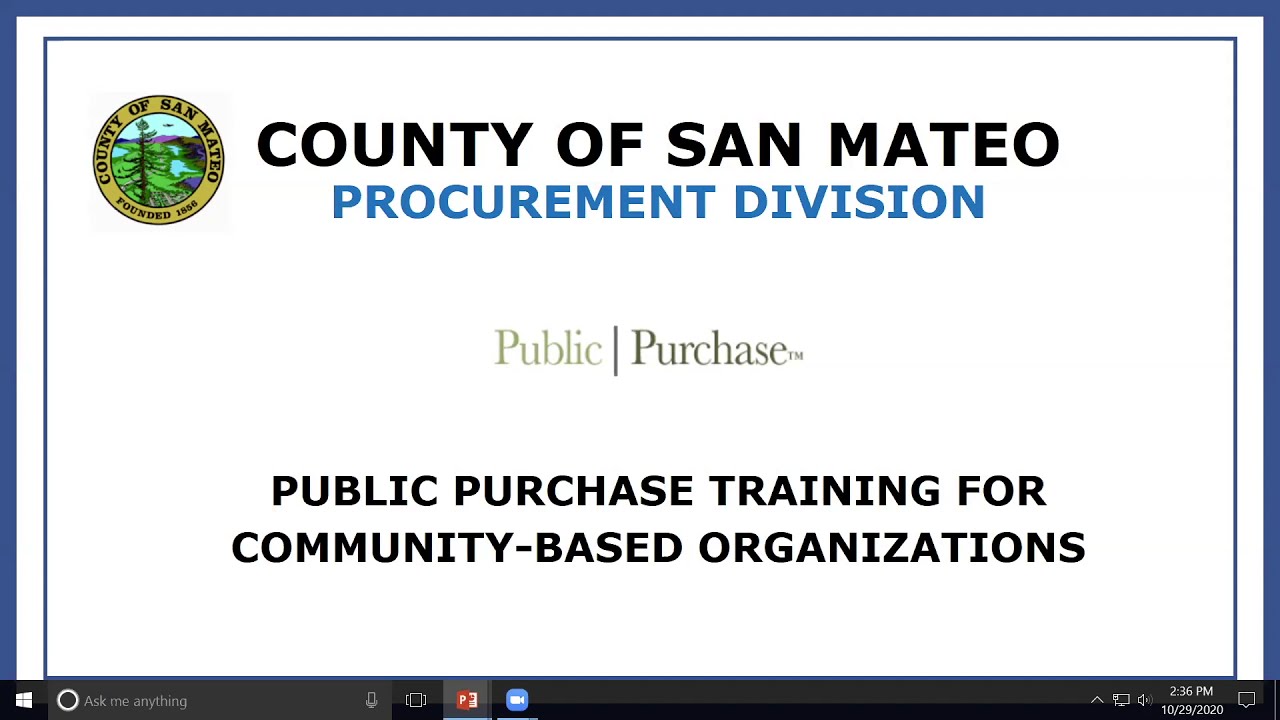 Training on How to Use Public Purchase