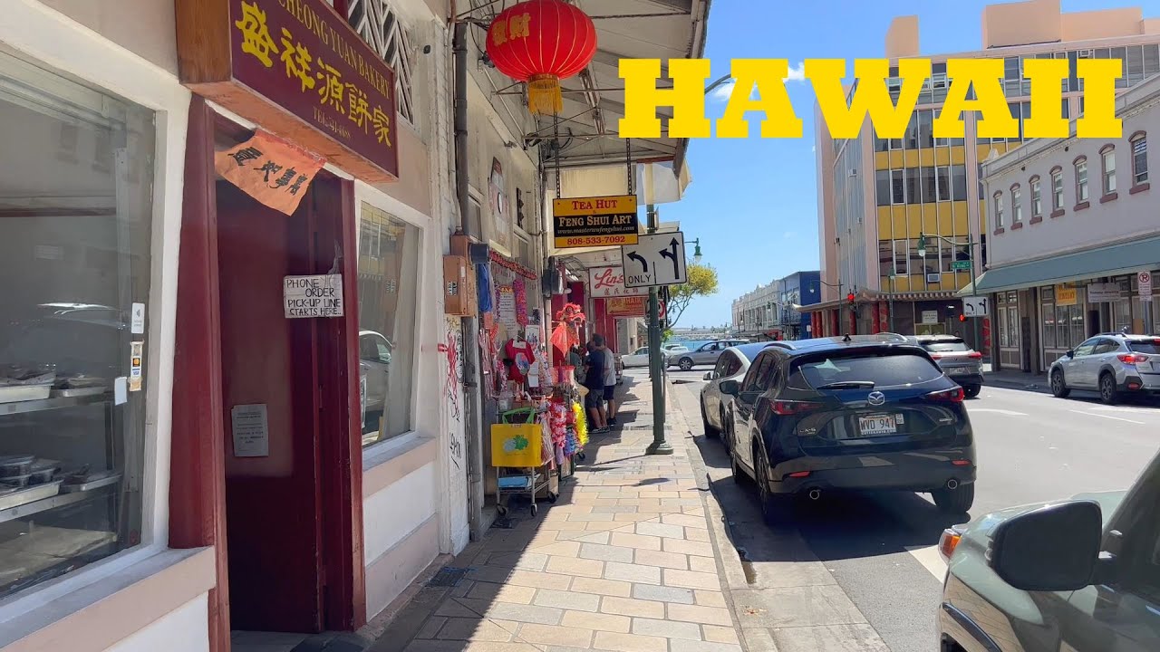 Walking Honolulu, Hawaii's Chinatown in May 2023