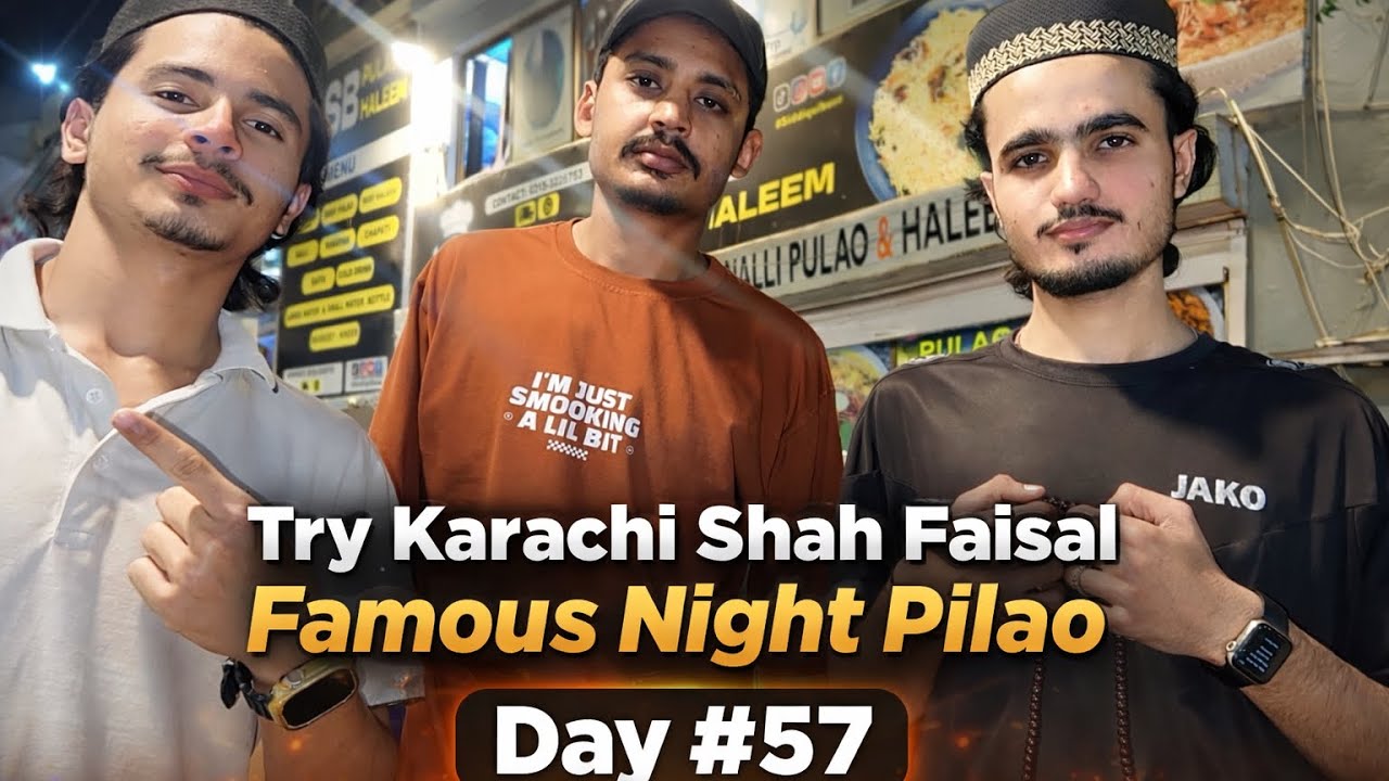 Try Karachi Shah Faisal Famous Night Pulao 🍽️| Street Food Vlog | Day #57.✨🌙
