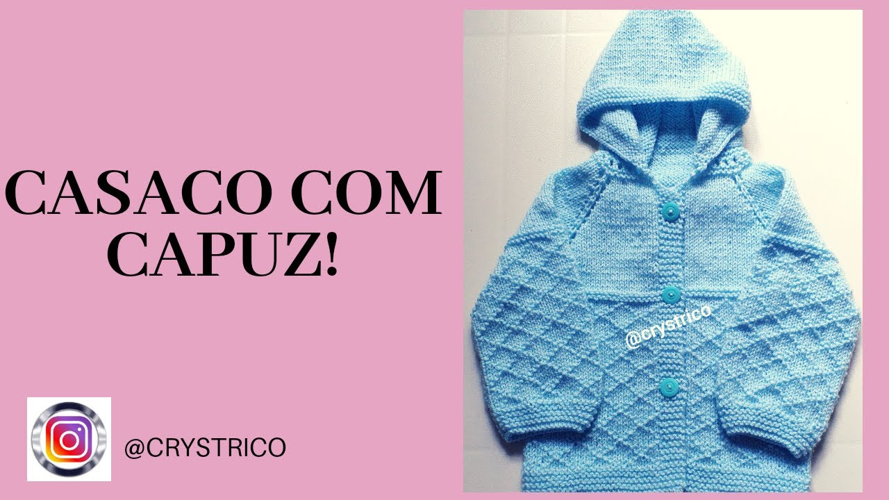 Casaco com Capuz em Tricô! Crys Tricô!