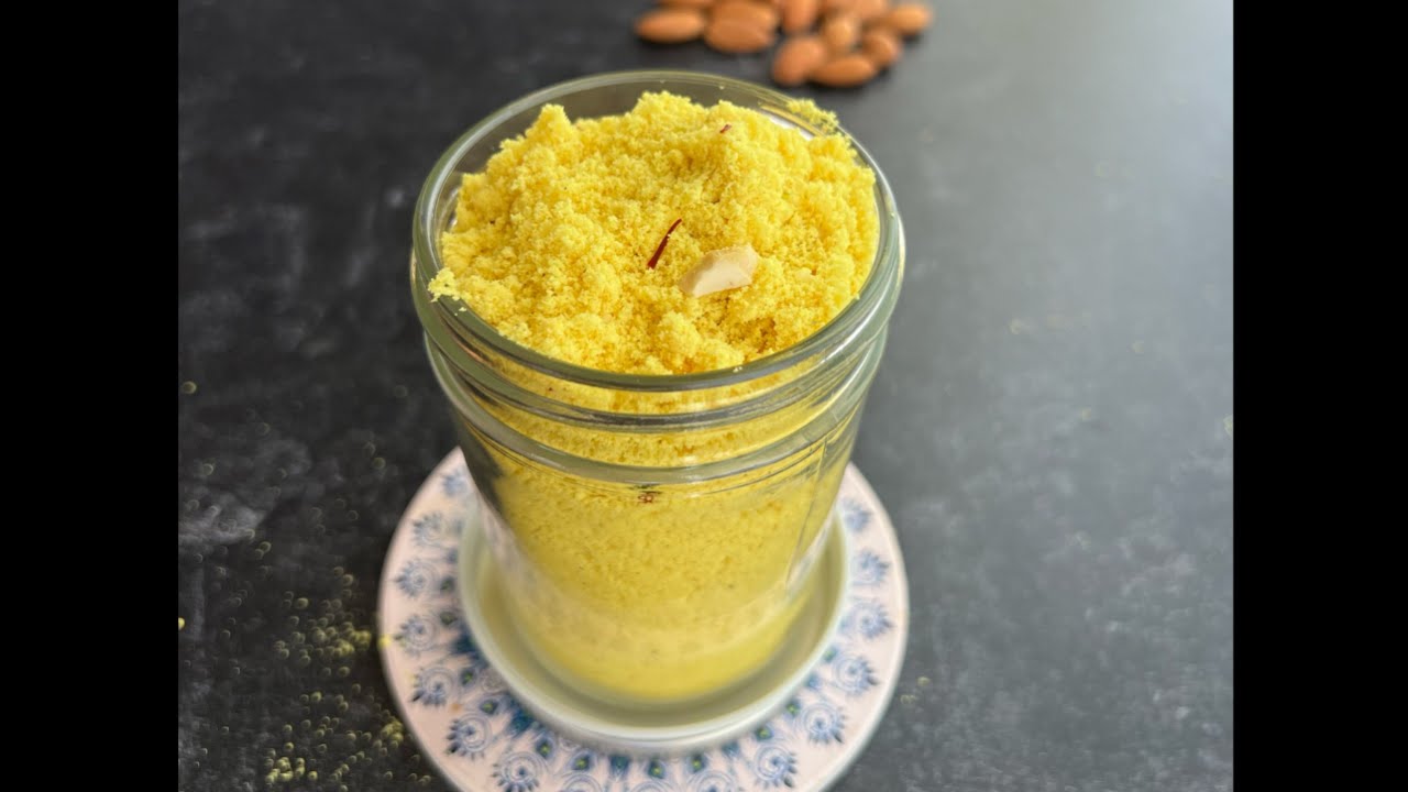 Badam milk powder | MTR badam powder | homemade badam milk premix | kesar badam milk | badam paal