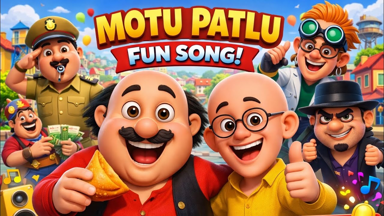 Motu Patlu 3D Cartoon Song 🎵 | AI Hindi Kids Music Video | Funny Cartoon Animation