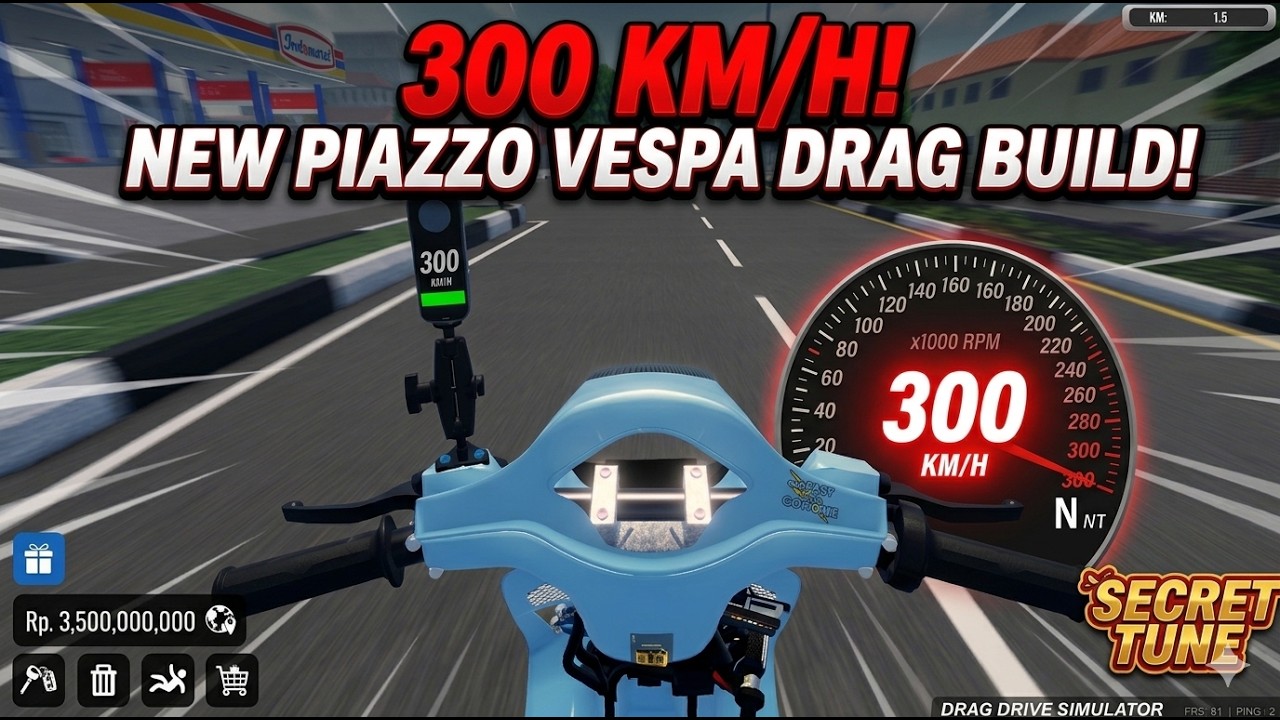 NEW VESPA DRAG SPEC! DRAG DRIVE SIMULATOR! 🃏SECRET TUNE! ROBLOX UPDATE 🃏