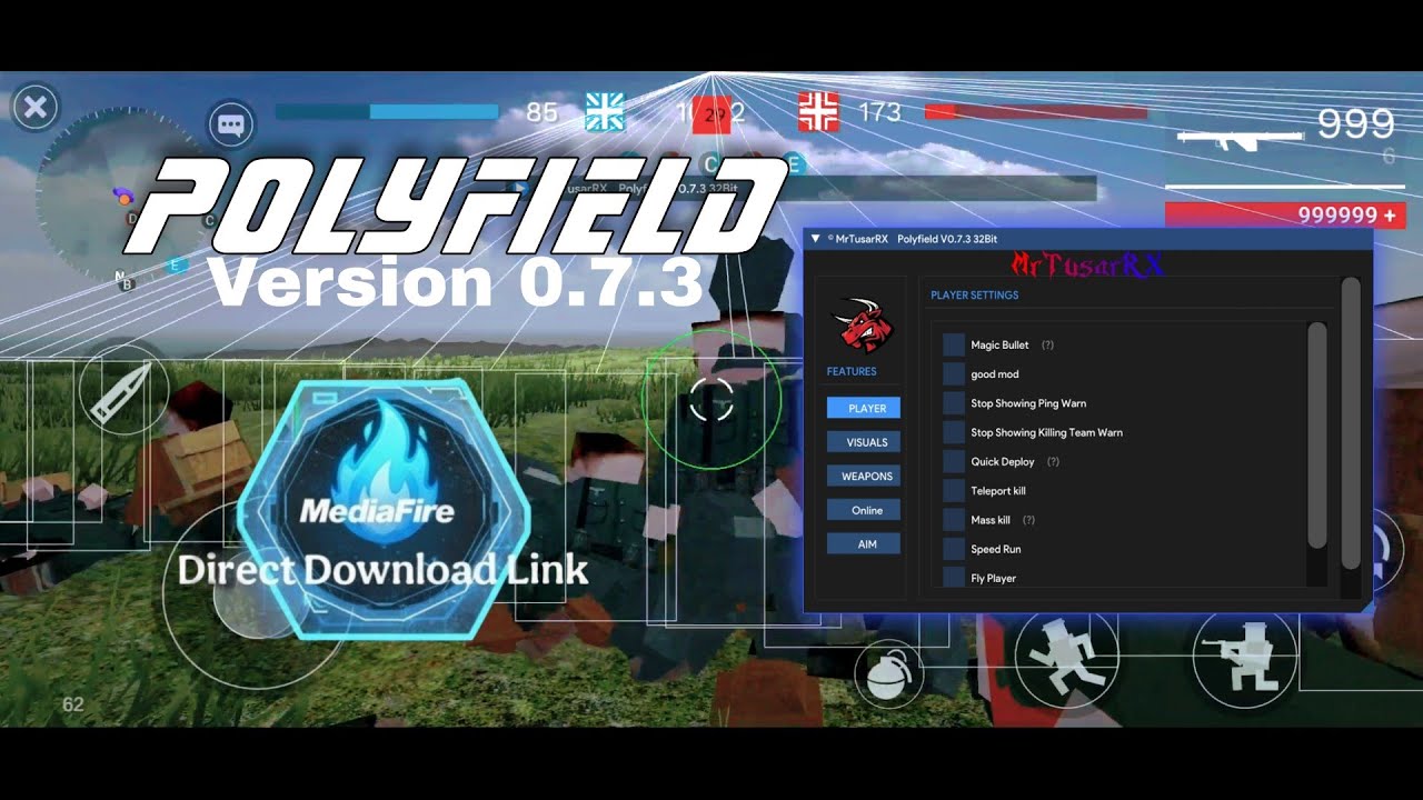 Polyfield Mod Apk New Version || Polyfield Mod Menu Apk || Polyfield V 0.7.3 Mod Apk || New Mod Menu