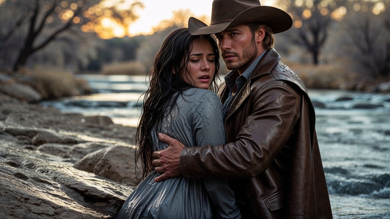 She Was Shaking In A Soaked Dress By The River, The Cowboy Wrapped His Coat Around Her Shoulders
