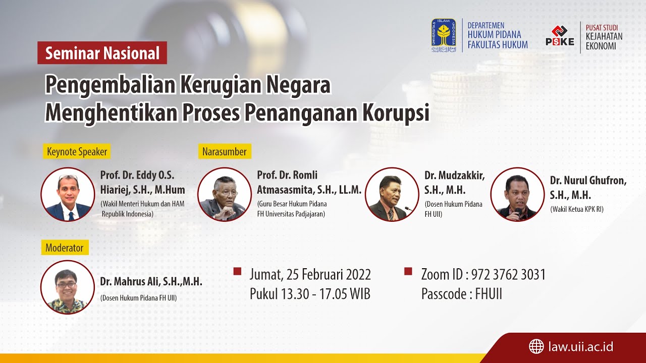 Seminar Nasional Hukum Pidana FH UII 2022