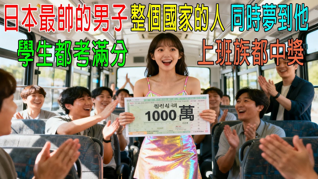 日本最帥的男子，整個國家的人，同時夢到他，學生都考滿分，上班族都中大獎！