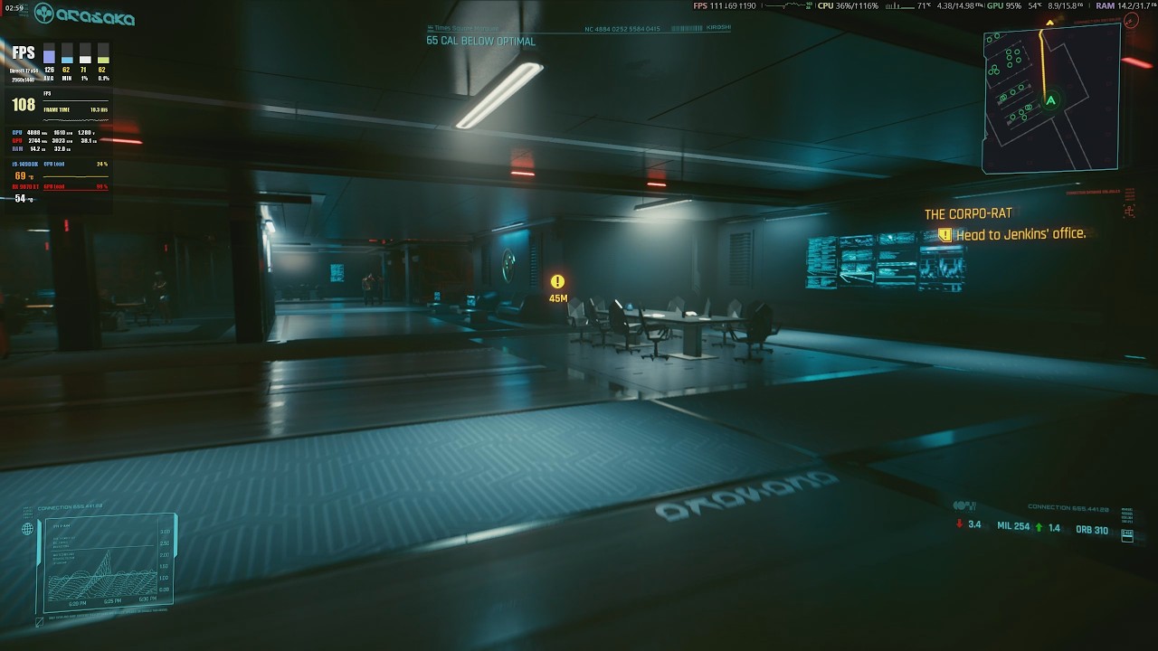 Cyberpunk 2077 — i9-14900K + RX 9070 XT / 1440p + Ultra / Benchmark