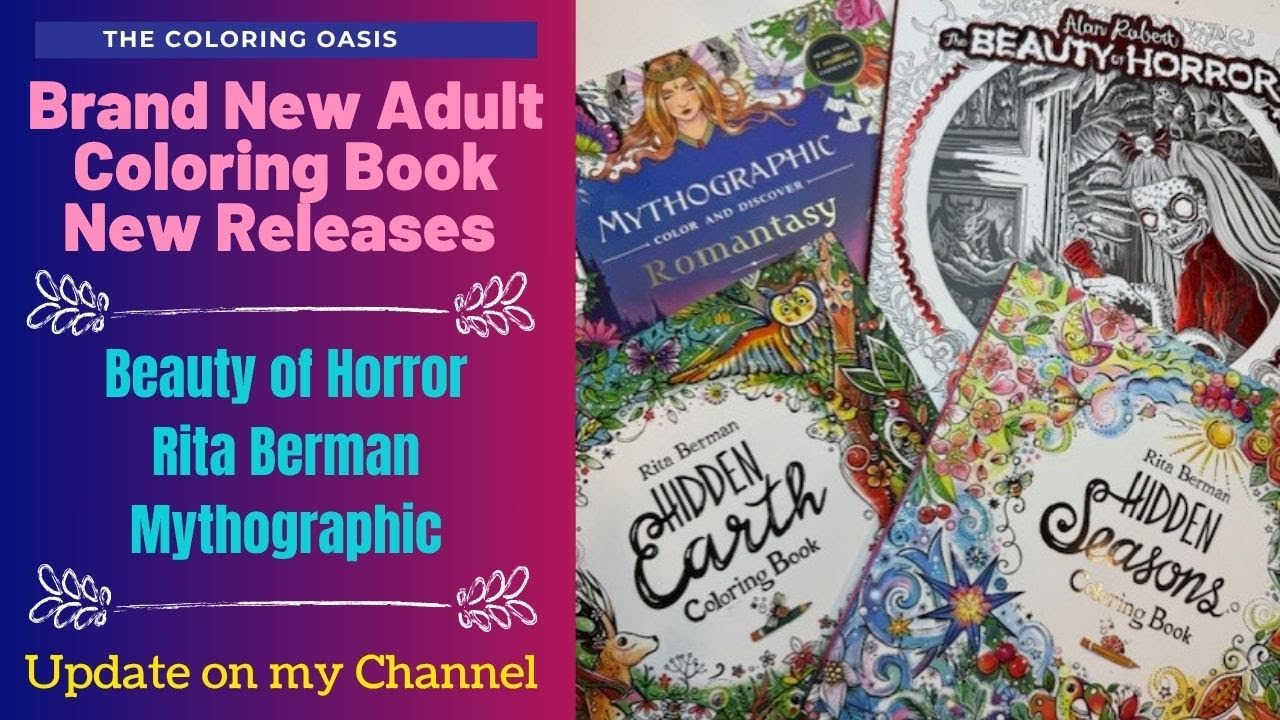 BRAND NEW Adult Coloring Book | Beauty of Horror Sanctuary for Monsters | Rita Berman Hidden Seasons