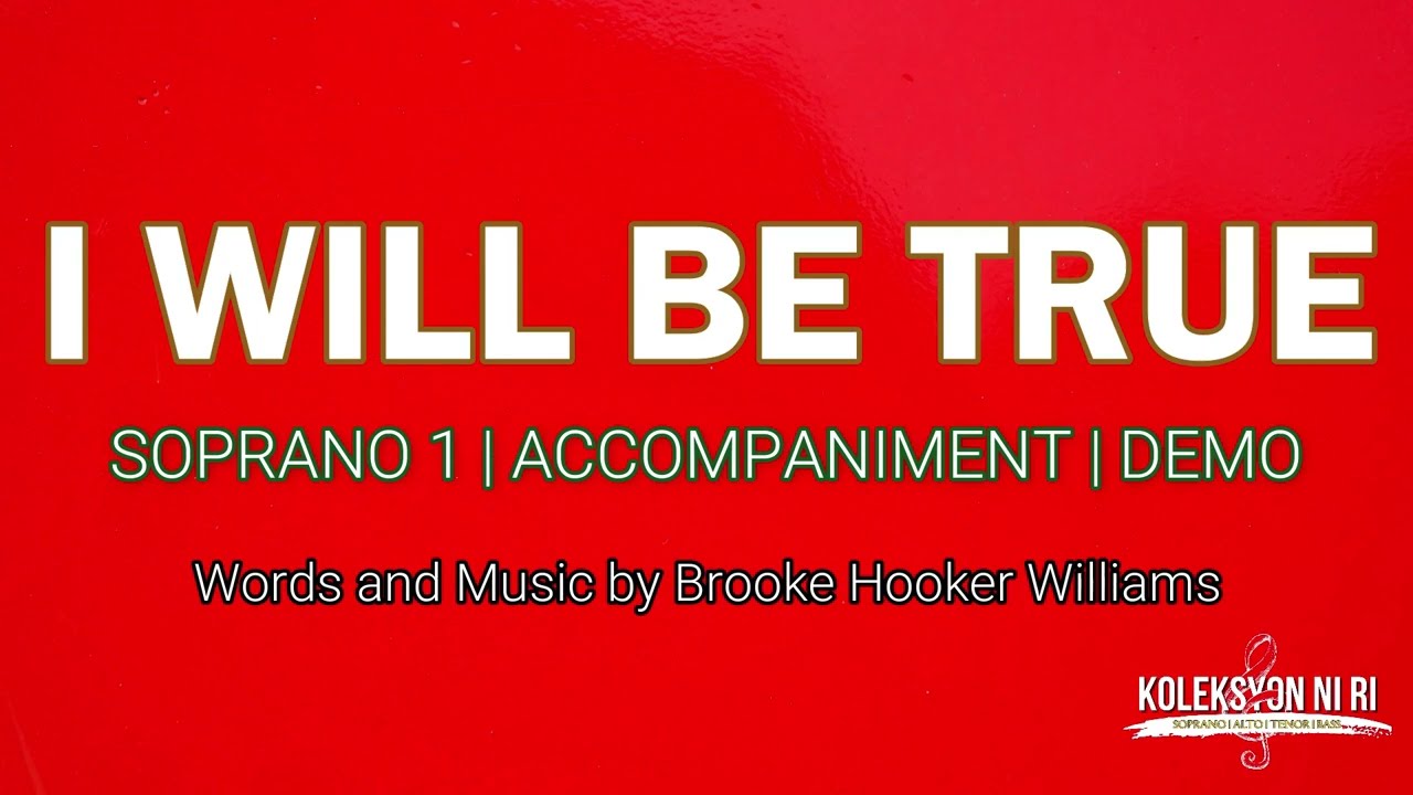 I Will Be True | Soprano 1 | Vocal Guide by Sis. Sis  Analou Chiong
