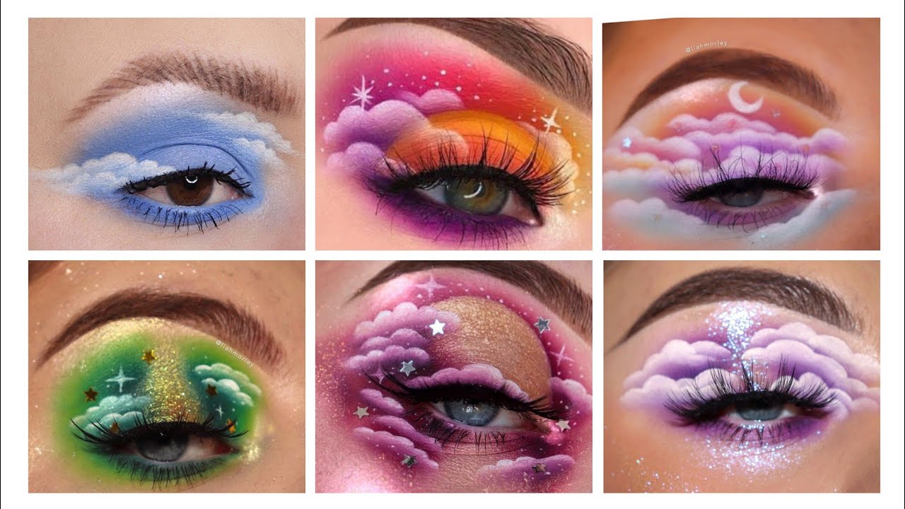 top 10 cloud eye makeup tutorial#cloud eye shadow
