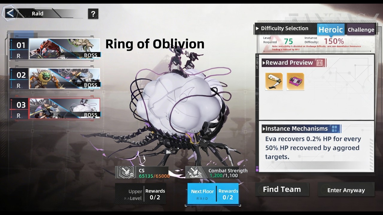 [ToF Warp] Limited Raid: Ring of Oblivion (Heroic) - TA (03:19:57)