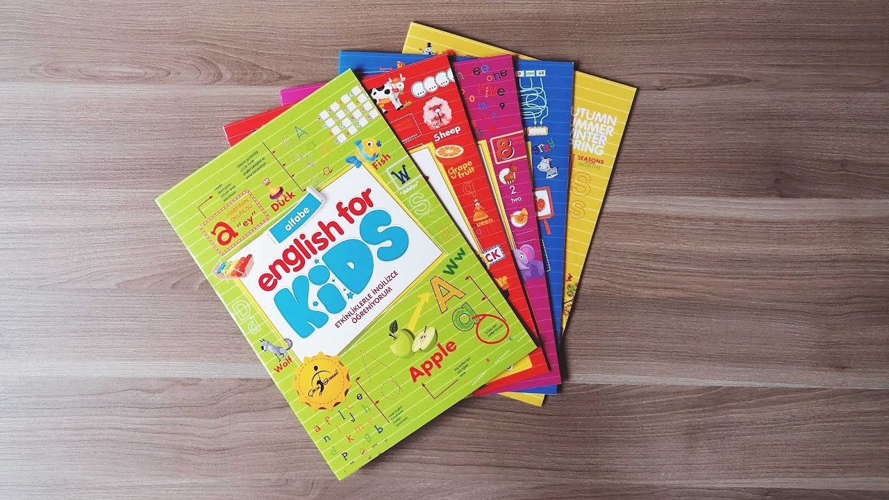 English For Kids / Çocuklar İçin İngilizce Etkinlik ve Aktivite Seti  - 5 Kitap